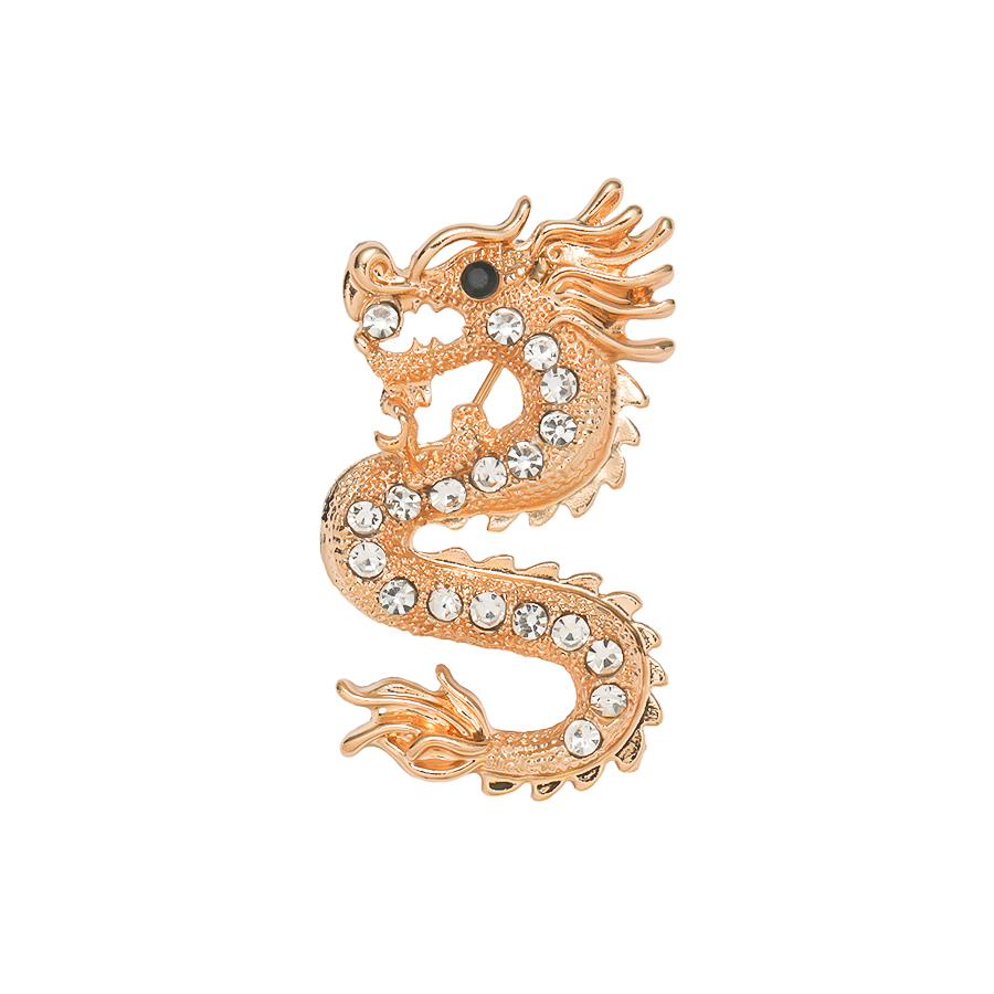 Fashion Dragon Alloy Plating Inlay Rhinestones Unisex Brooches display picture 10
