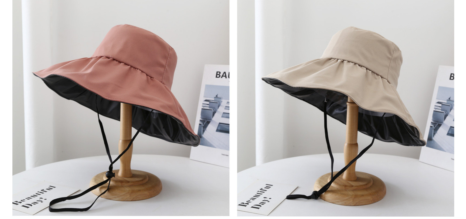 Unisex Simple Style Solid Color Wide Eaves Sun Hat display picture 10