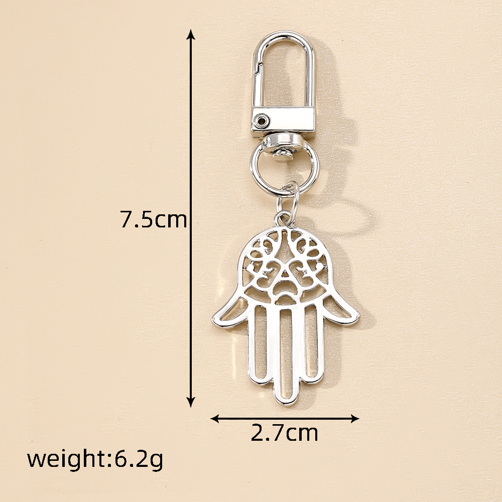 Casual Vintage Style Simple Style Devil's Eye Palm Alloy Bag Pendant Keychain display picture 1