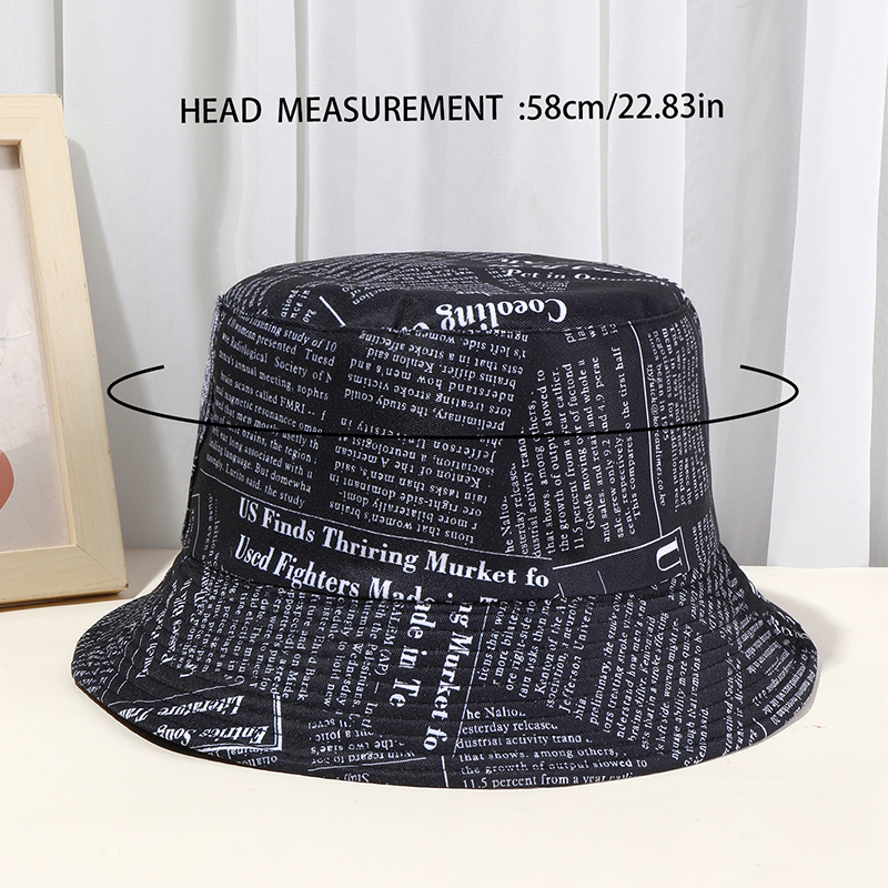 Unisex Hip-hop Rock Letter Painted Flat Eaves Bucket Hat display picture 1