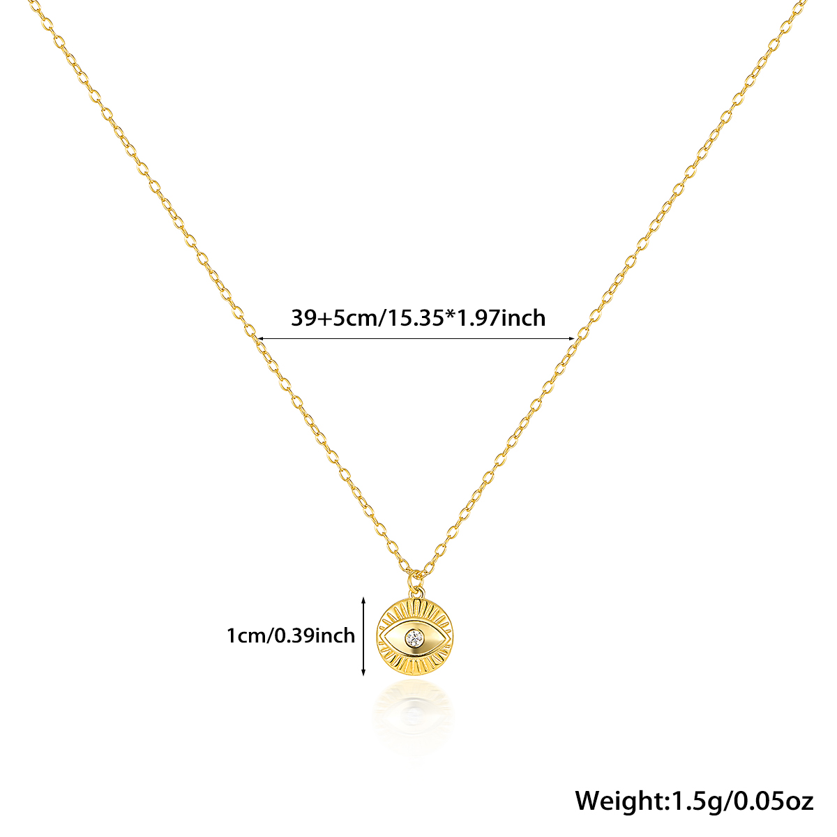 Simple Style Classic Style Devil's Eye Sterling Silver Plating Inlay Zircon 18k Gold Plated White Gold Plated Pendant Necklace display picture 1