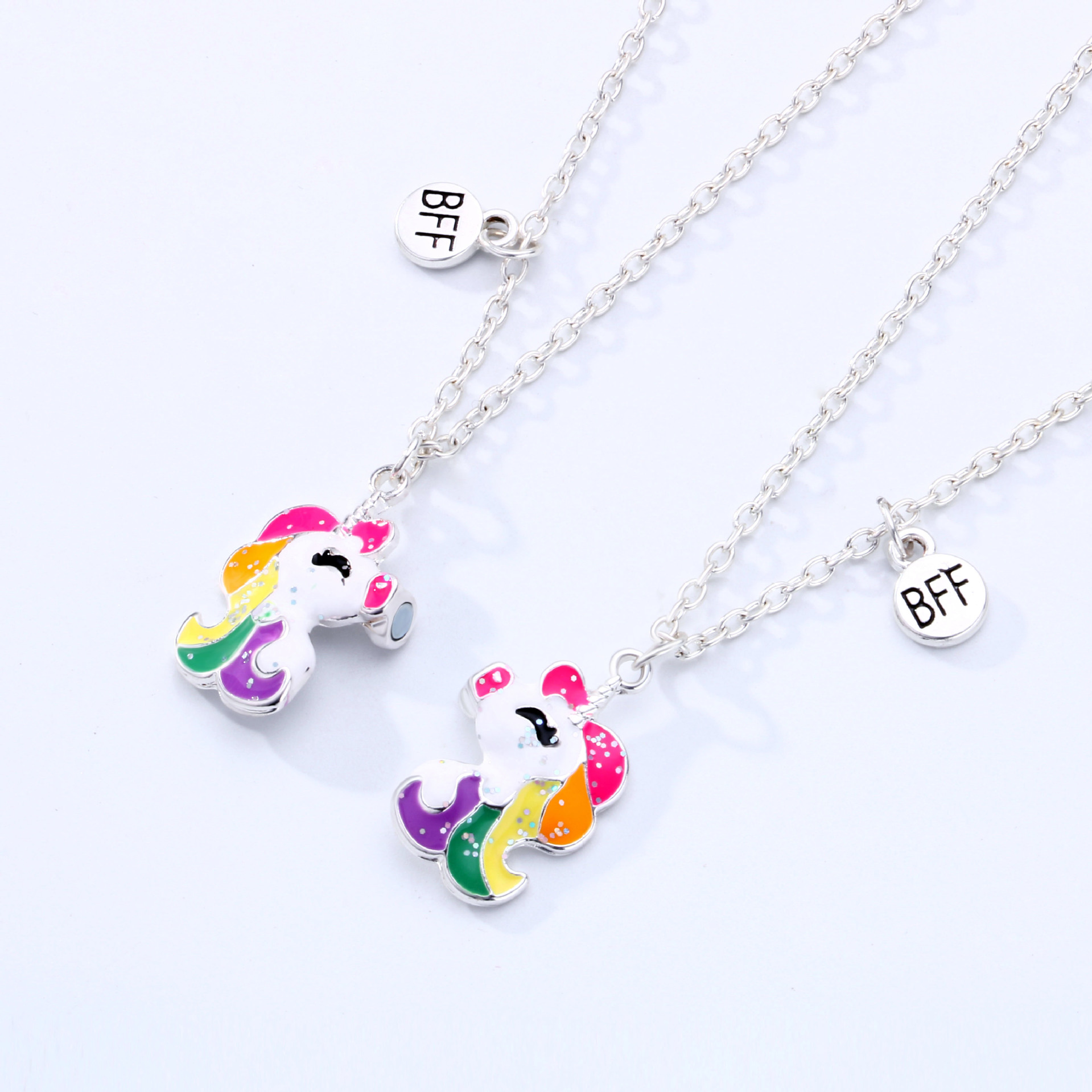Cartoon Style Cute Animal Unicorn Alloy Girl's Pendant Necklace display picture 2