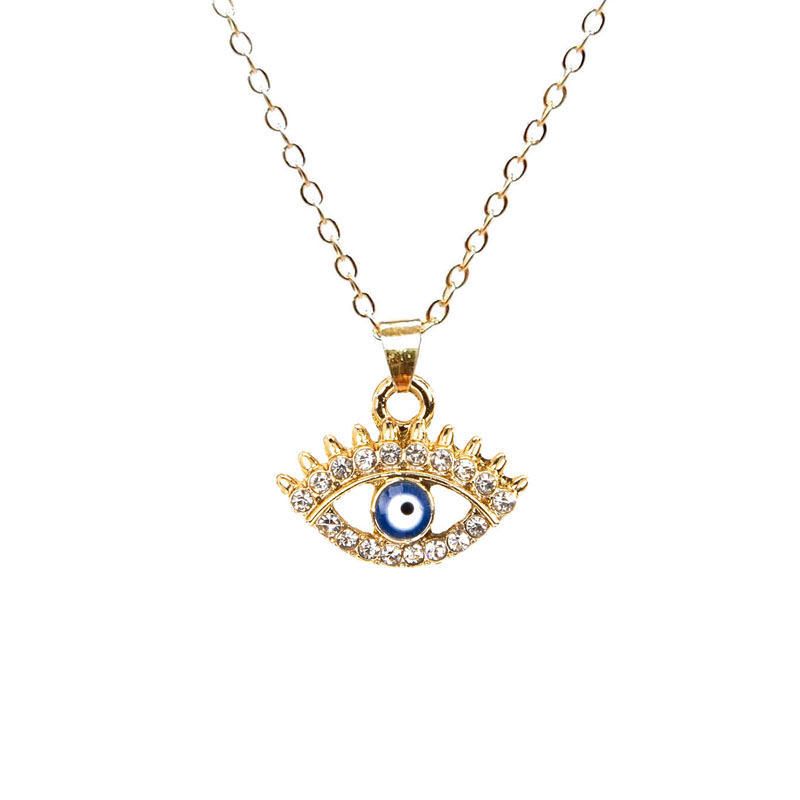 Ig Style Streetwear Devil's Eye Heart Shape Alloy Plating Hollow Out Inlay Rhinestones Women's Unisex Pendant Necklace display picture 2