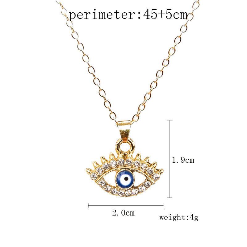 Ig Style Streetwear Devil's Eye Heart Shape Alloy Plating Hollow Out Inlay Rhinestones Women's Unisex Pendant Necklace display picture 7
