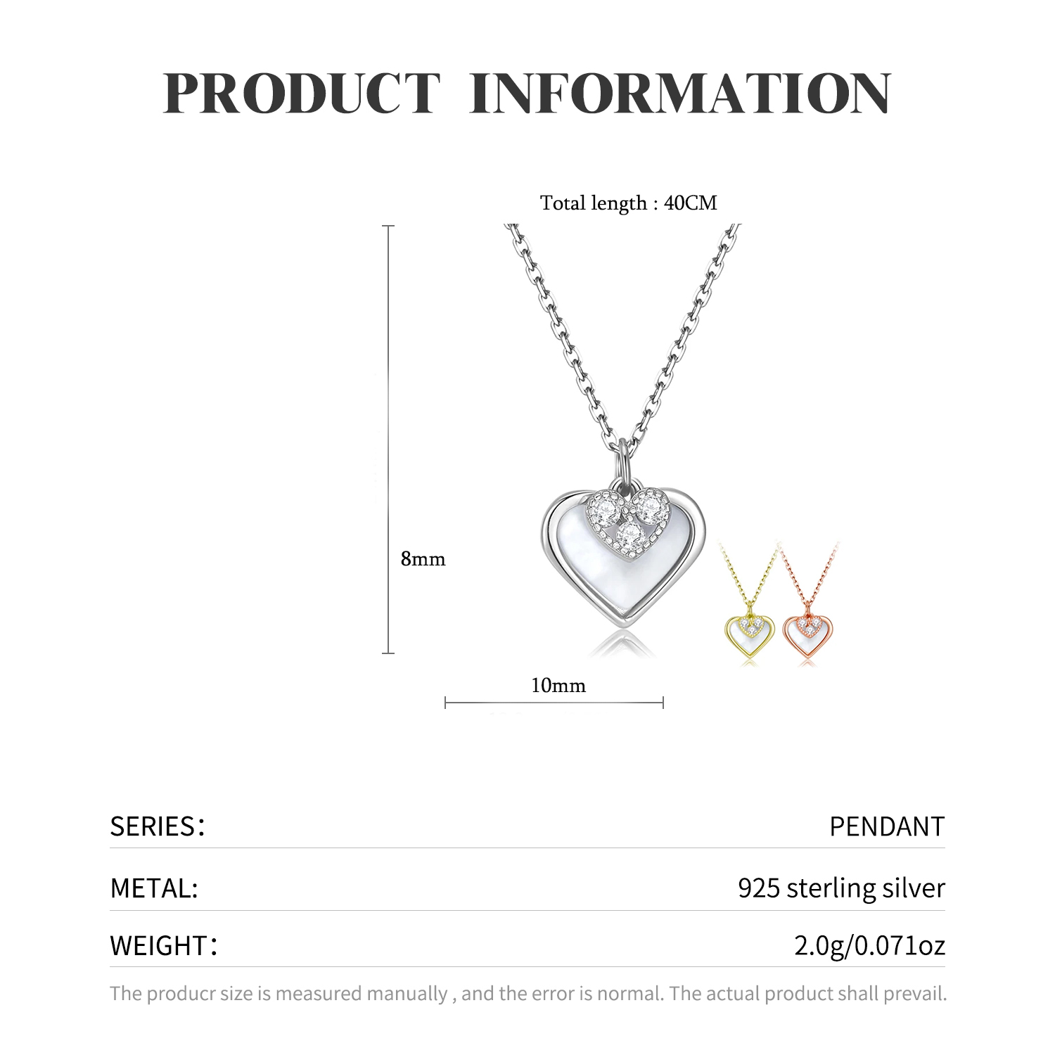 1 Piece Original Design Lady Romantic Heart Shape Sterling Silver Plating Inlay Valentine's Day Jewelry Accessories display picture 5