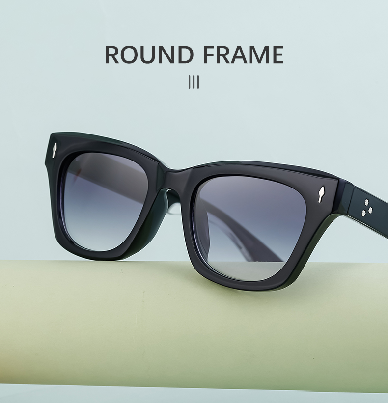 Retro Einfacher Stil Einfarbig Pc Quadrat Vollbild Männer Sonnenbrille display picture 14