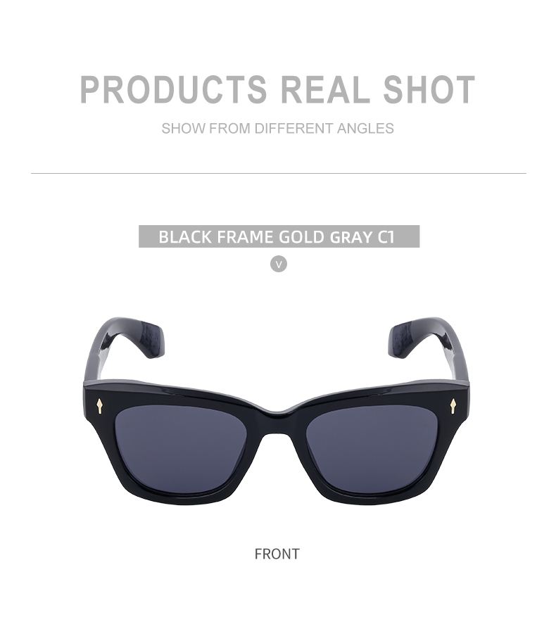 Retro Einfacher Stil Einfarbig Pc Quadrat Vollbild Männer Sonnenbrille display picture 12