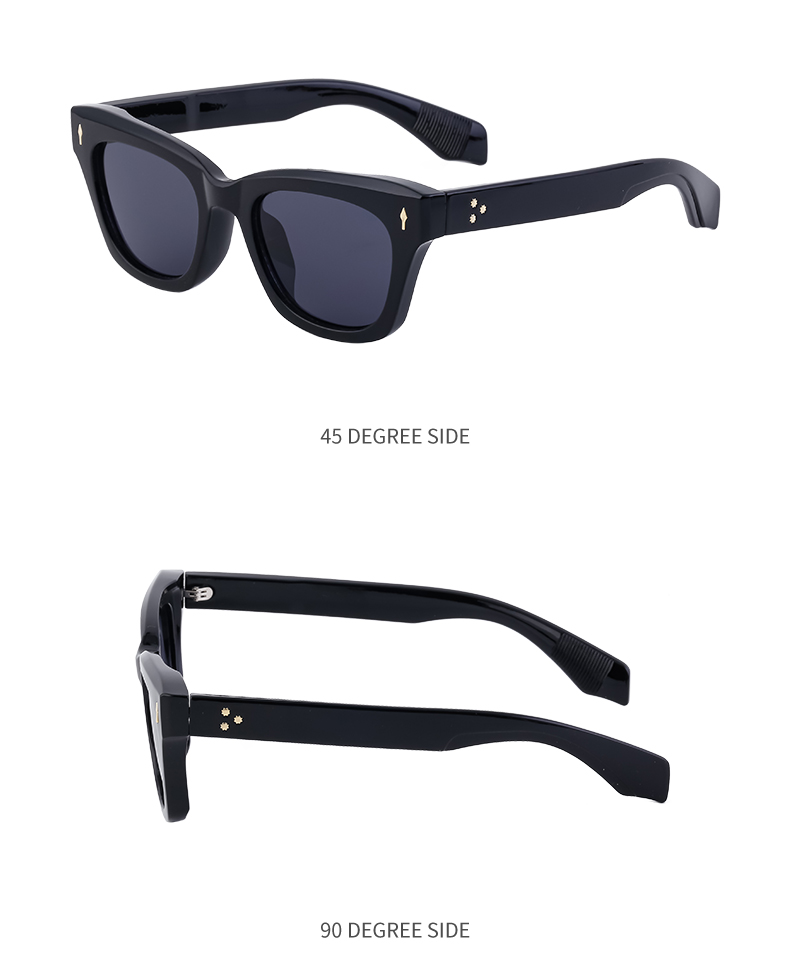 Retro Einfacher Stil Einfarbig Pc Quadrat Vollbild Männer Sonnenbrille display picture 9