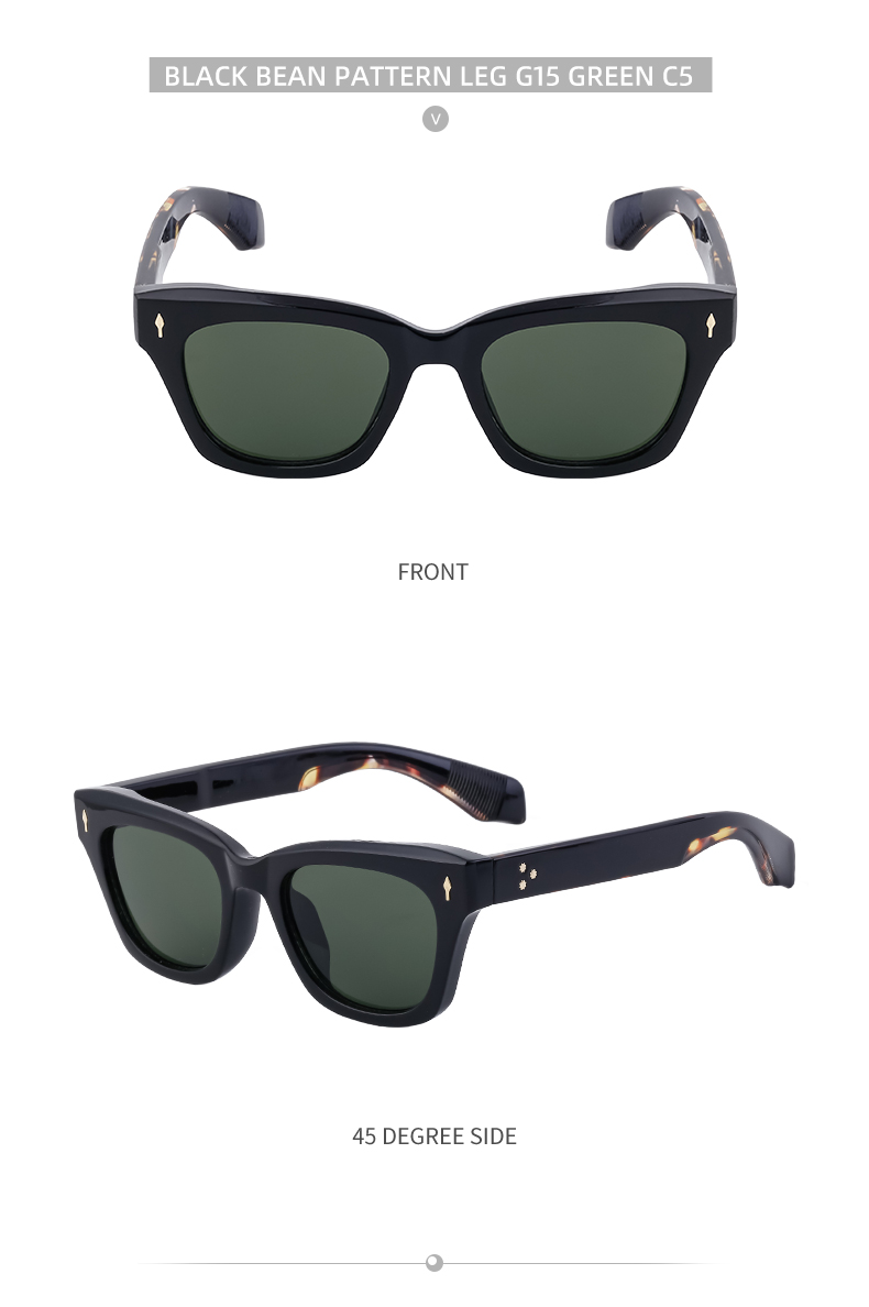Retro Einfacher Stil Einfarbig Pc Quadrat Vollbild Männer Sonnenbrille display picture 17