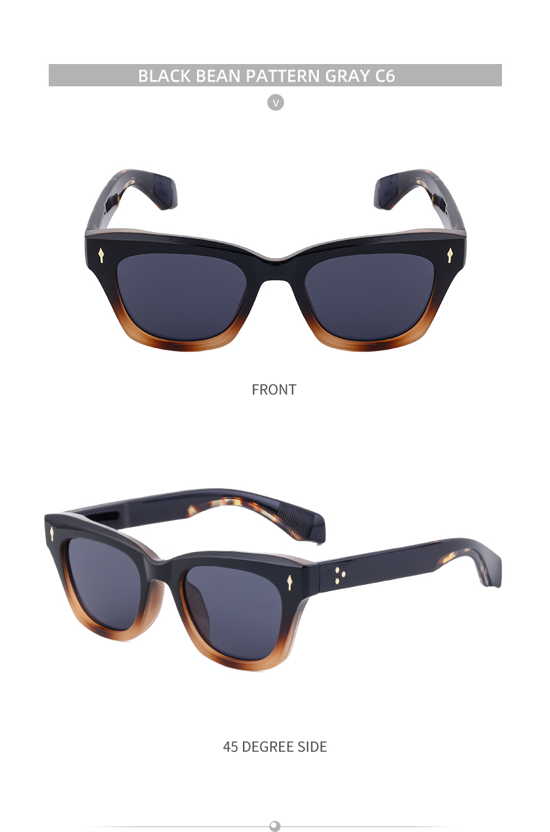 Retro Einfacher Stil Einfarbig Pc Quadrat Vollbild Männer Sonnenbrille display picture 18