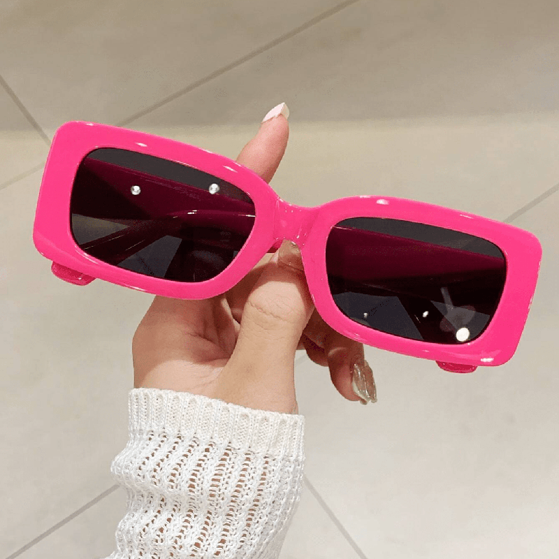 Y2k Retro Solid Color Resin Square Full Frame Women's Sunglasses display picture 3