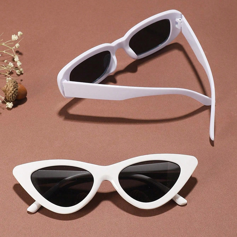Hip-hop Hawaiian Beach Solid Color Resin Square Cat Eye Full Frame Men's Sunglasses display picture 4