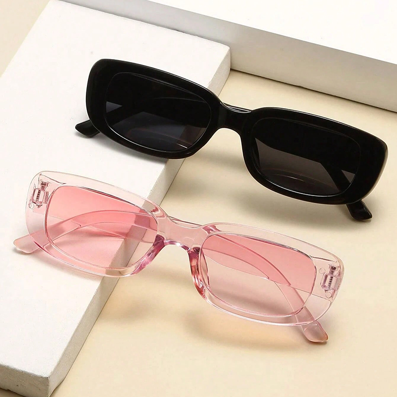 Hip-hop Cool Style Solid Color Resin Square Full Frame Women's Sunglasses display picture 3