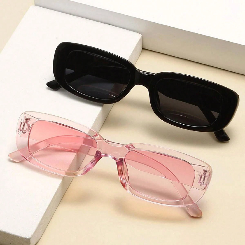 Hip-hop Cool Style Solid Color Resin Square Full Frame Women's Sunglasses display picture 5