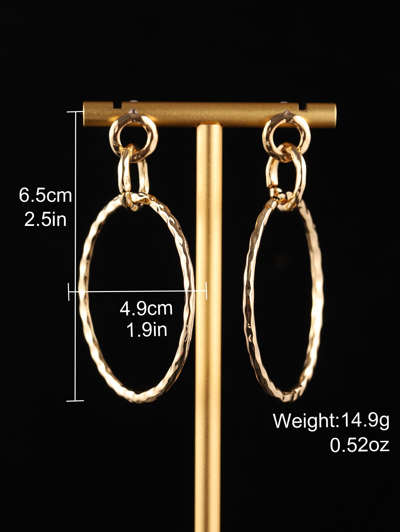 1 Pair Exaggerated Solid Color Circle Alloy Drop Earrings display picture 2