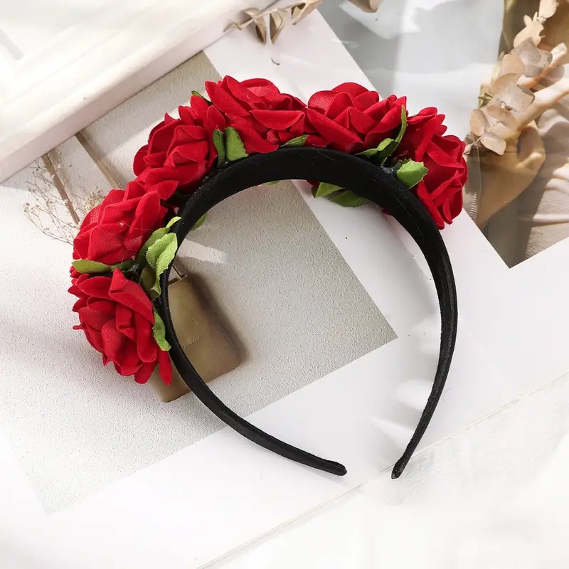 Frau Einfacher Stil Klassischer Stil Blume Tuch Applikationen Haarband display picture 6