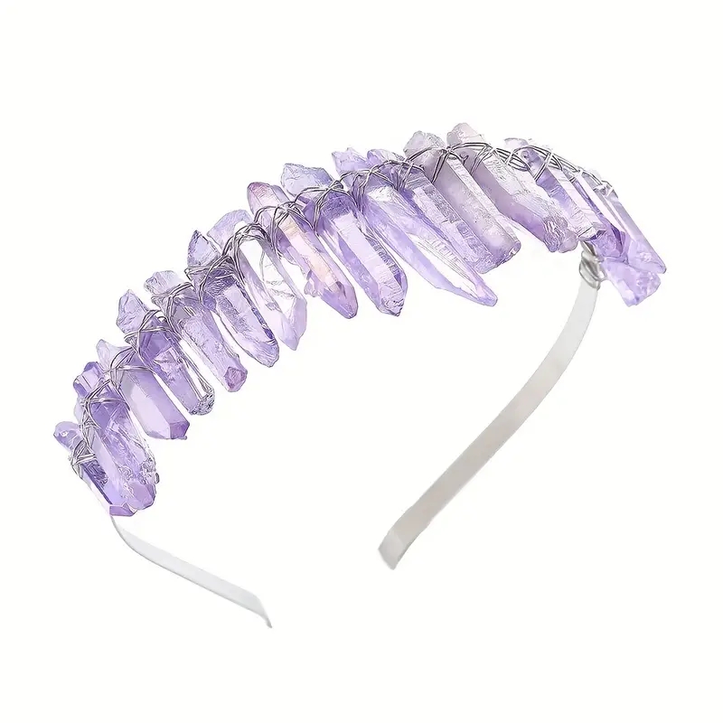 Women's Simple Style Irregular Natural Stone Crystal Hair Band display picture 6