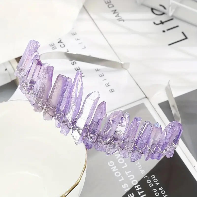Women's Simple Style Irregular Natural Stone Crystal Hair Band display picture 4