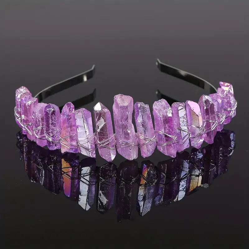 Women's Simple Style Irregular Natural Stone Crystal Hair Band display picture 8