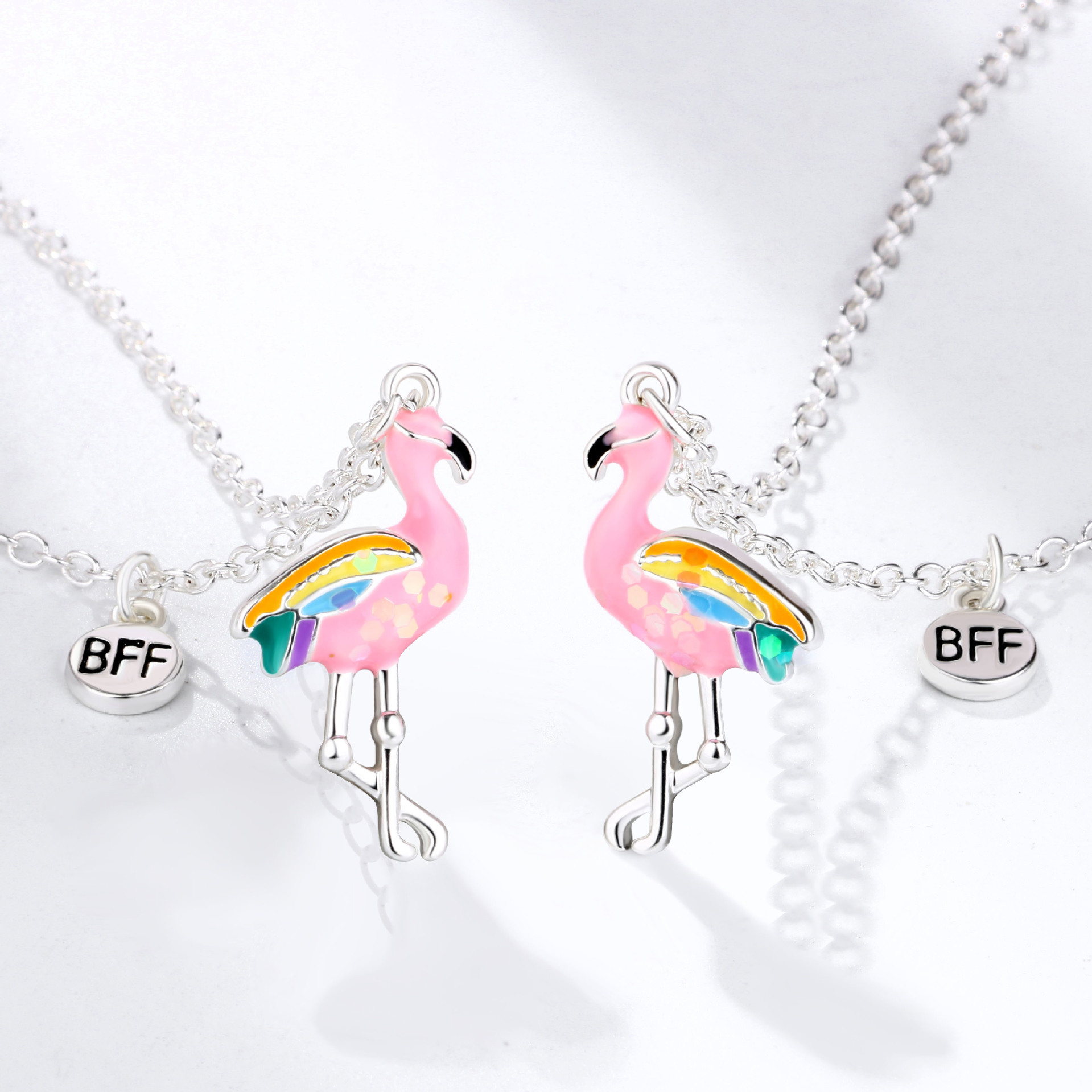 Cartoon Style Cute Flamingo Unicorn Cat Alloy Girl's Pendant Necklace display picture 4