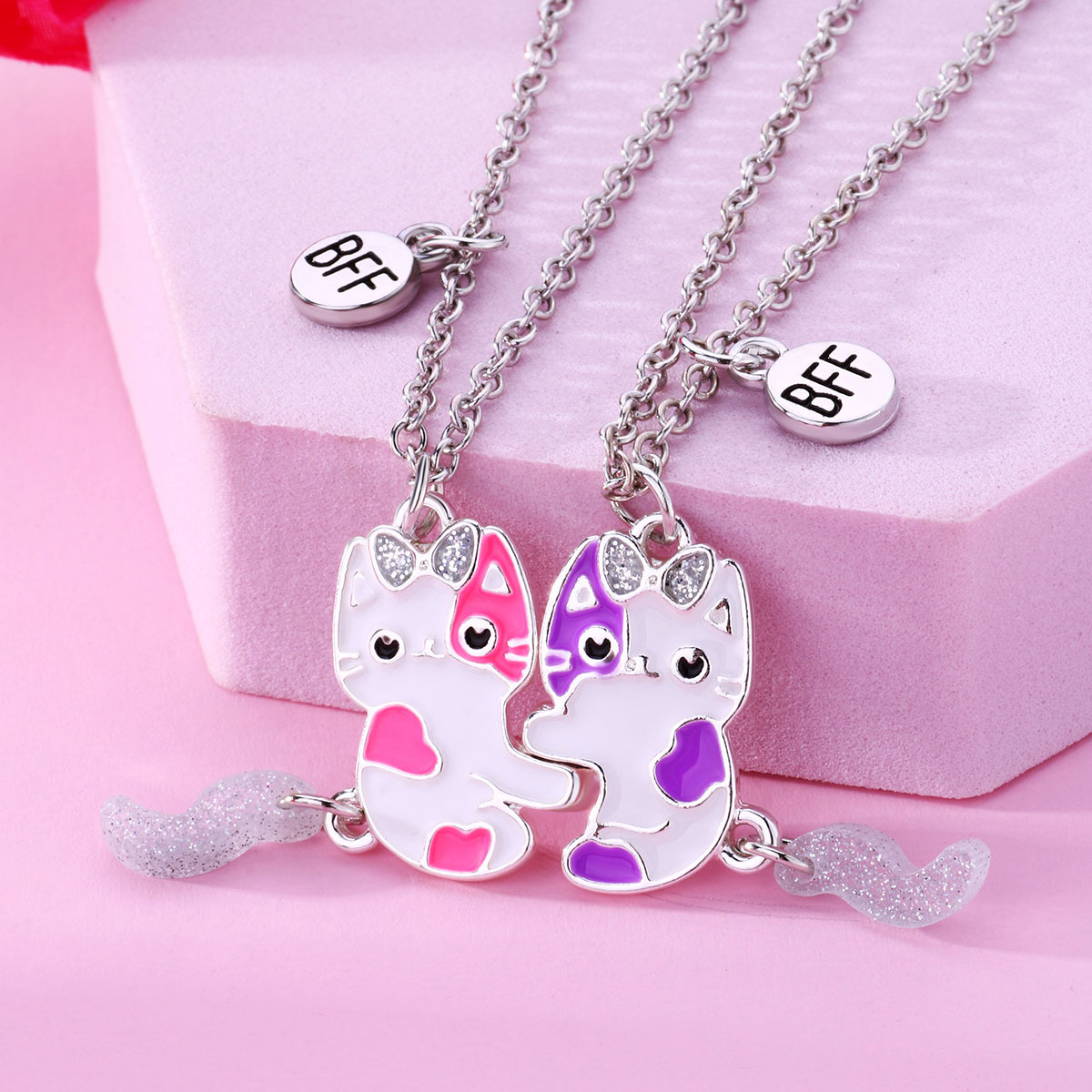 Cartoon Style Cute Flamingo Unicorn Cat Alloy Girl's Pendant Necklace display picture 10