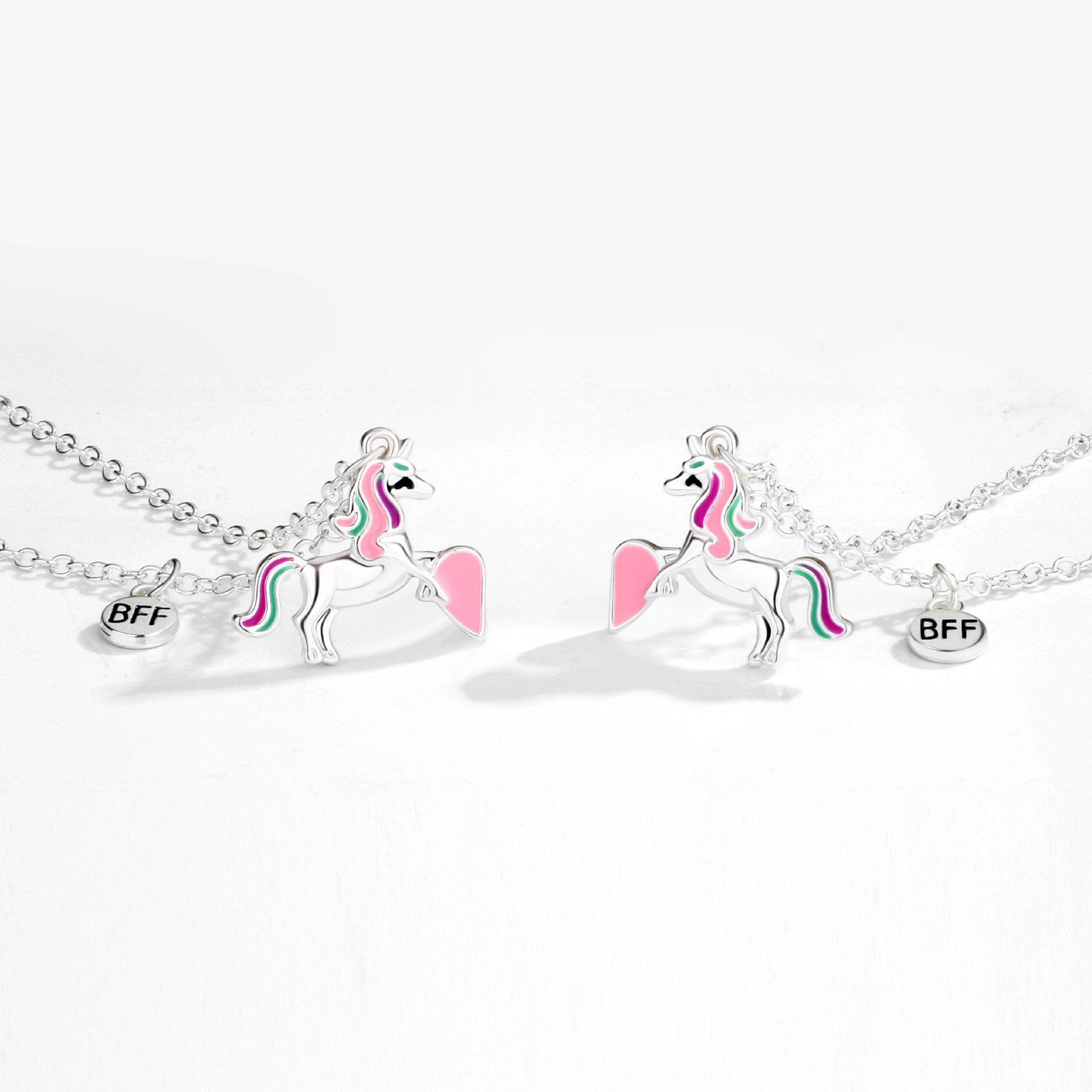 Cartoon Style Cute Flamingo Unicorn Cat Alloy Girl's Pendant Necklace display picture 8