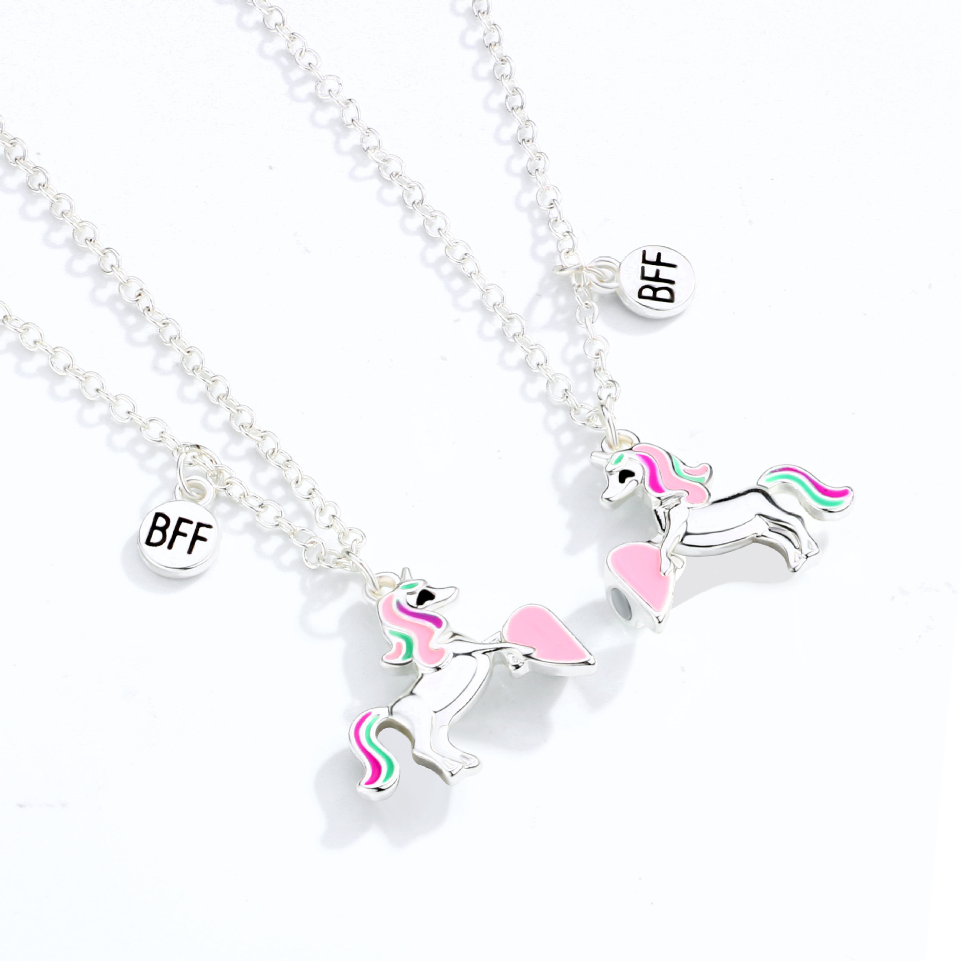 Cartoon Style Cute Flamingo Unicorn Cat Alloy Girl's Pendant Necklace display picture 9