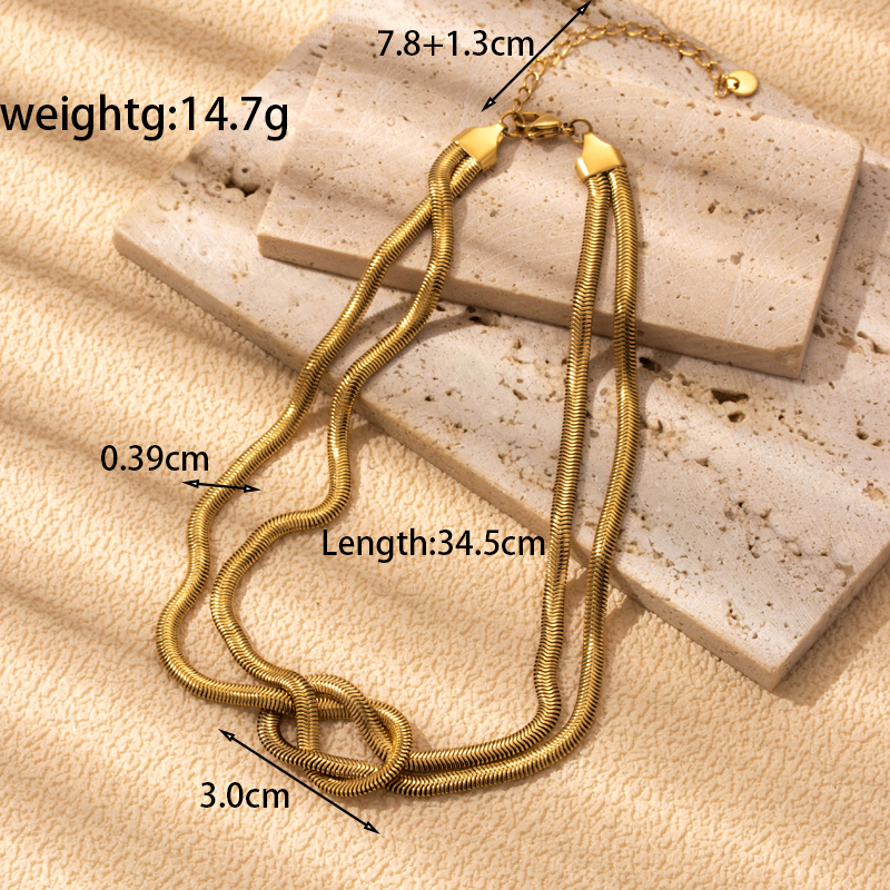 Simple Style Knot Stainless Steel Plating 18k Gold Plated Bracelets Necklace display picture 6