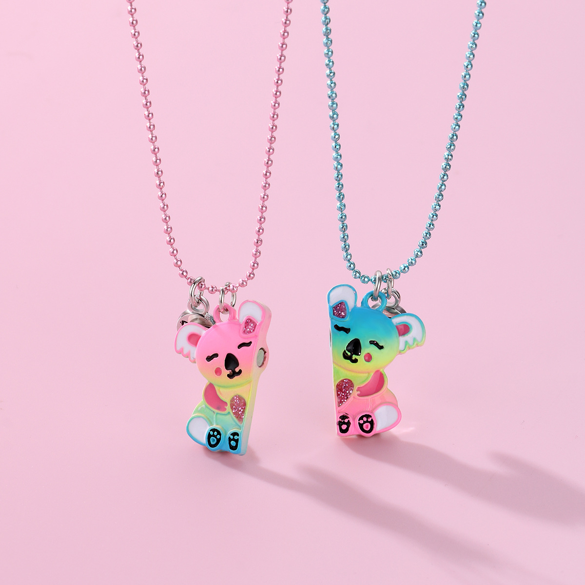 Cartoon Style Cute Bear Alloy Girl's Pendant Necklace display picture 1
