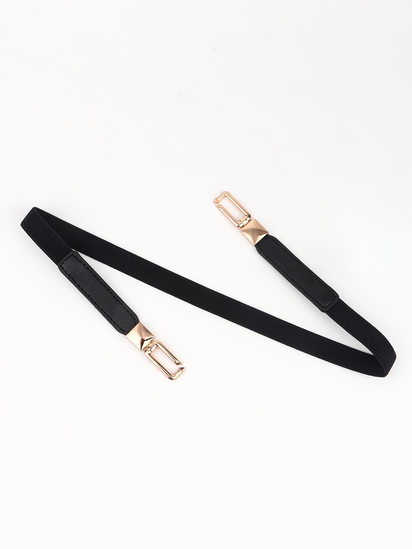 Simple Style Classic Style Solid Color Elastic Band Buckle Women's Woven Belts display picture 5