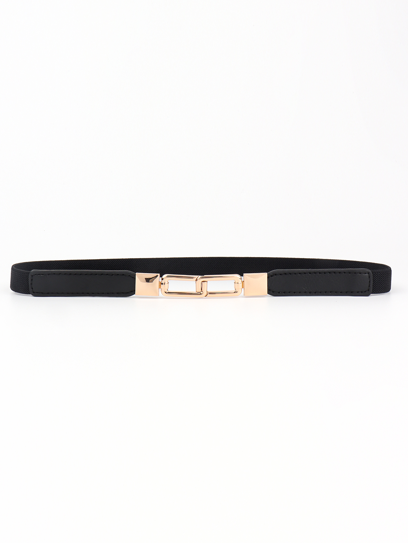 Simple Style Classic Style Solid Color Elastic Band Buckle Women's Woven Belts display picture 4