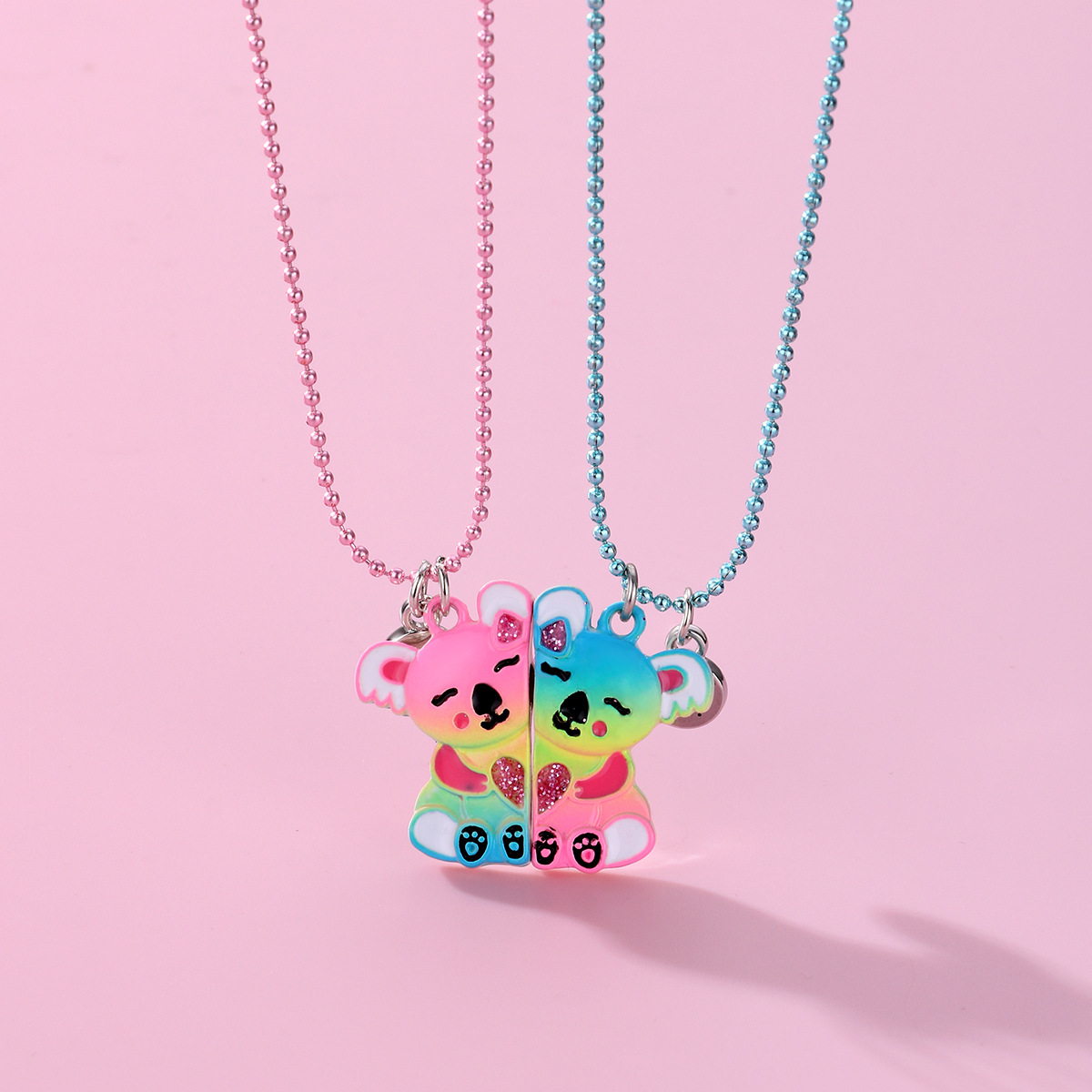Cartoon Style Cute Bear Alloy Girl's Pendant Necklace display picture 6