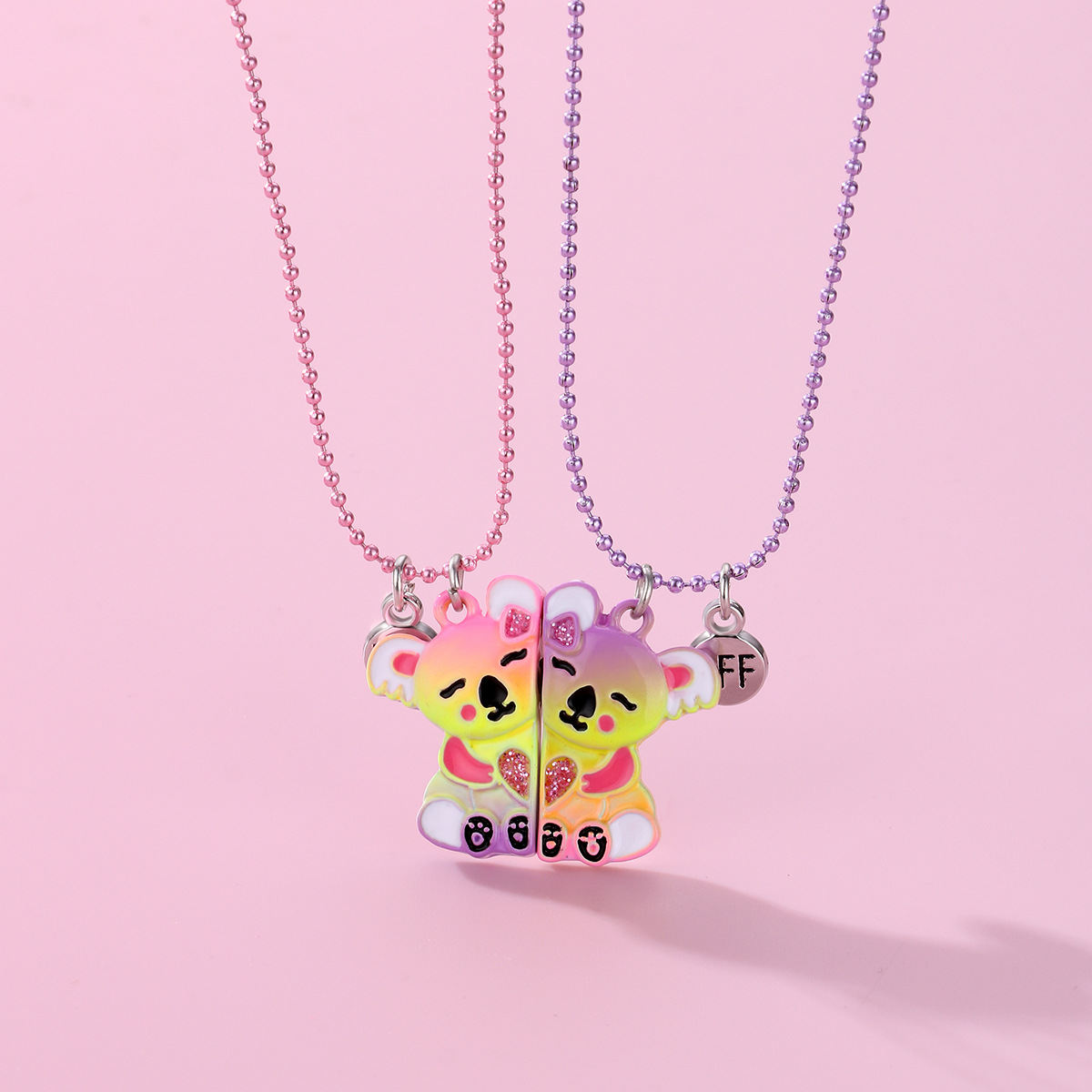 Cartoon Style Cute Bear Alloy Girl's Pendant Necklace display picture 4