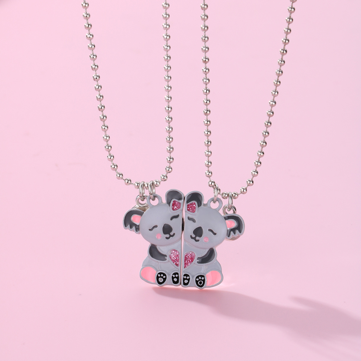 Cartoon Style Cute Bear Alloy Girl's Pendant Necklace display picture 5