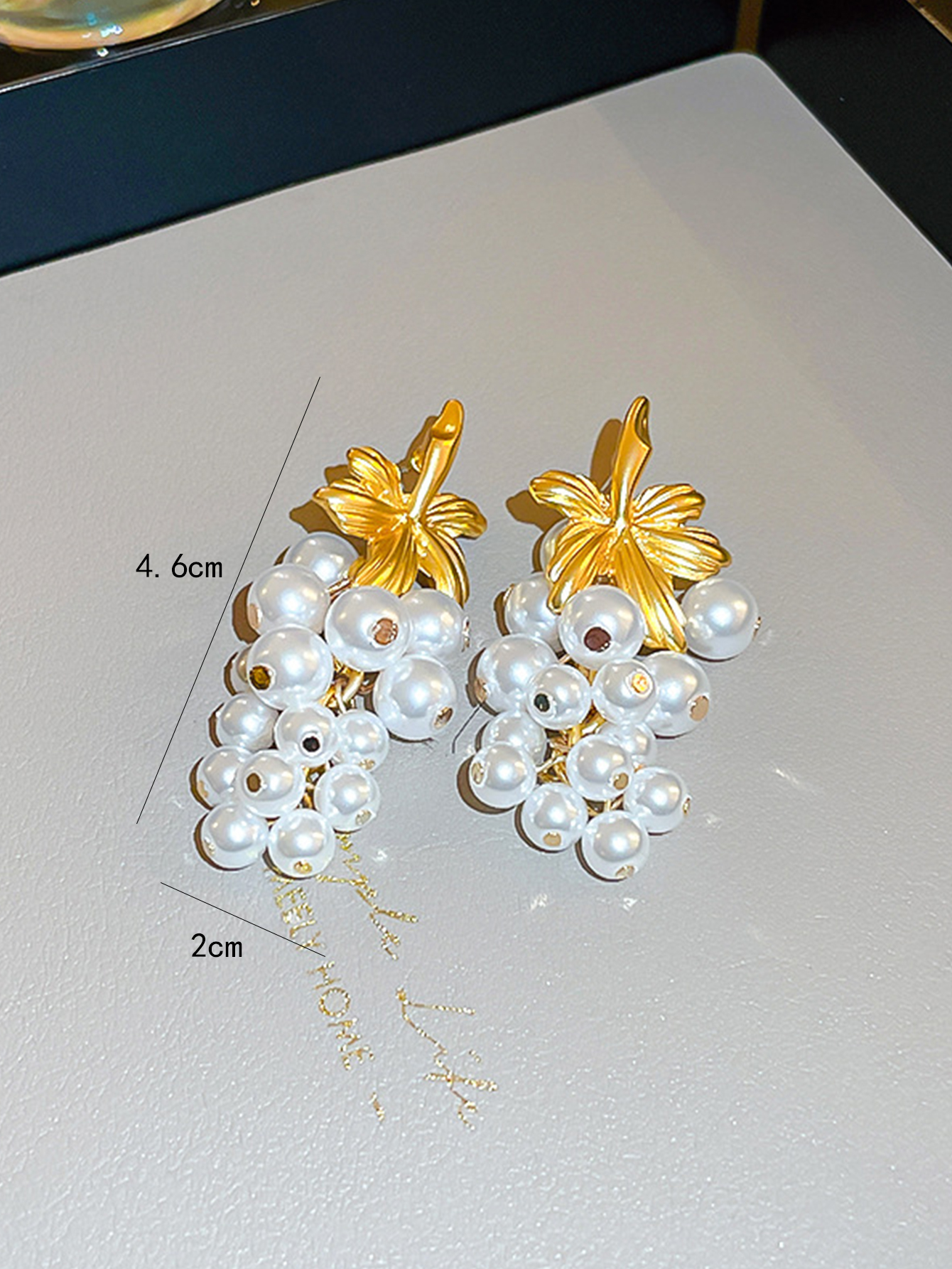 1 Pair Exaggerated Sweet Grape Imitation Pearl Alloy Drop Earrings display picture 5