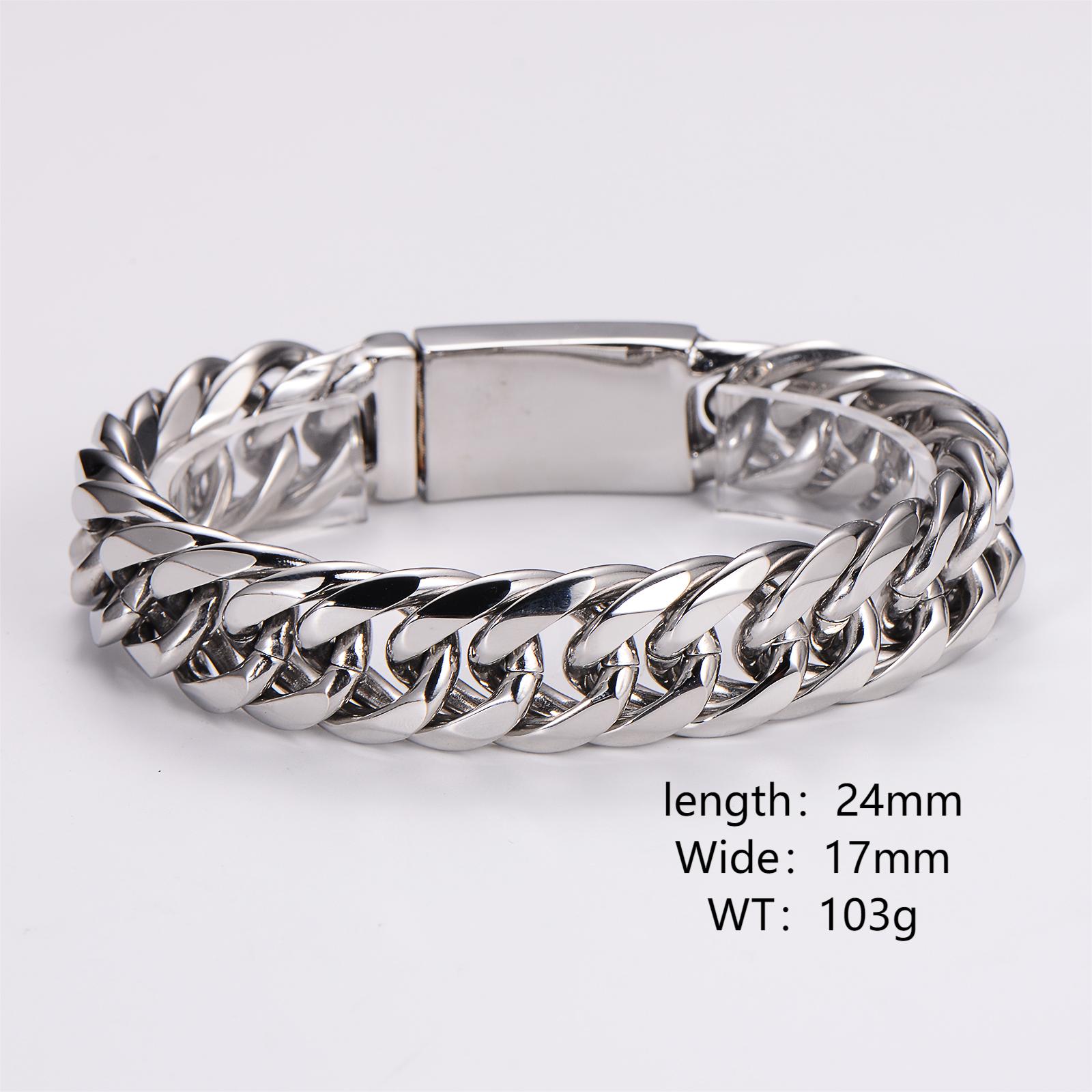 Hip-Hop Rock Cool Style Geometric Stainless Steel 18K Gold Plated Unisex Bracelets display picture 2