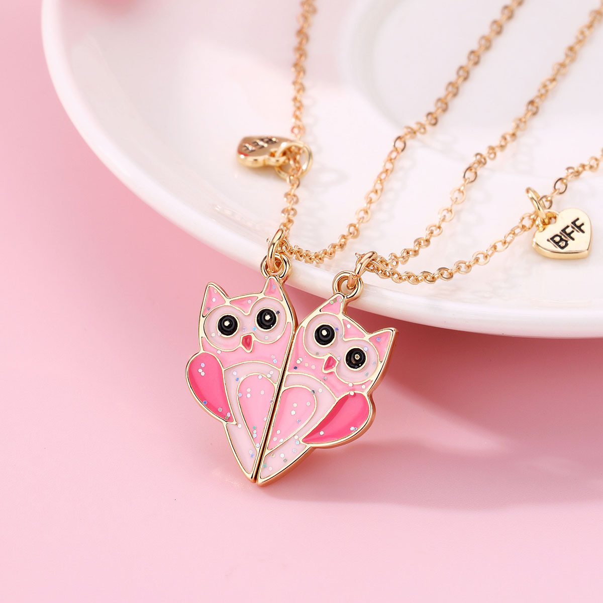 Cartoon Style Cute Animal Mermaid Alloy Plating Girl's Pendant Necklace display picture 7
