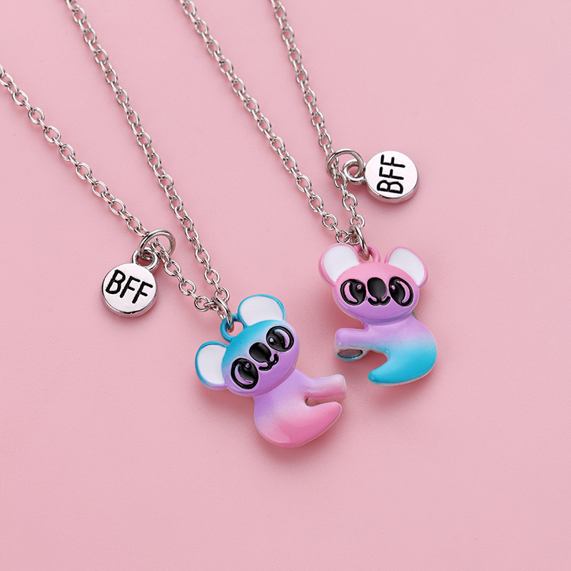 Cartoon Style Cute Animal Mermaid Alloy Plating Girl's Pendant Necklace display picture 12