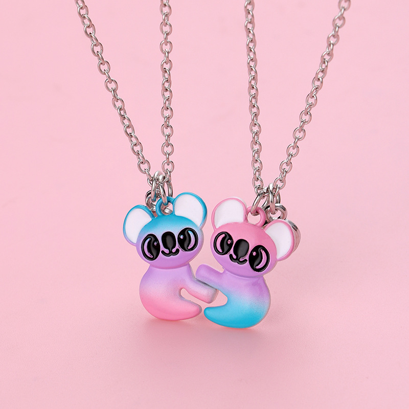 Cartoon Style Cute Animal Mermaid Alloy Plating Girl's Pendant Necklace display picture 11