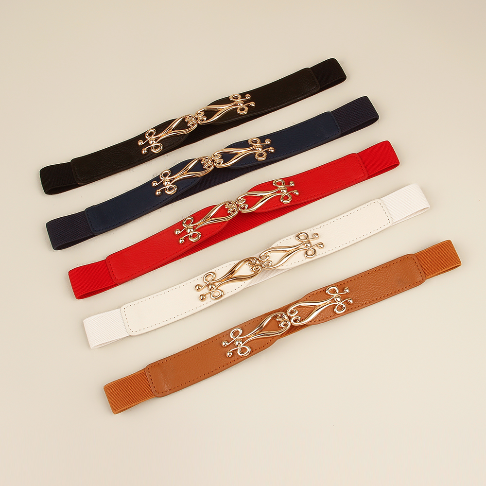 Vacation Simple Style Printing Pu Leather Buckle Women's Leather Belts display picture 7