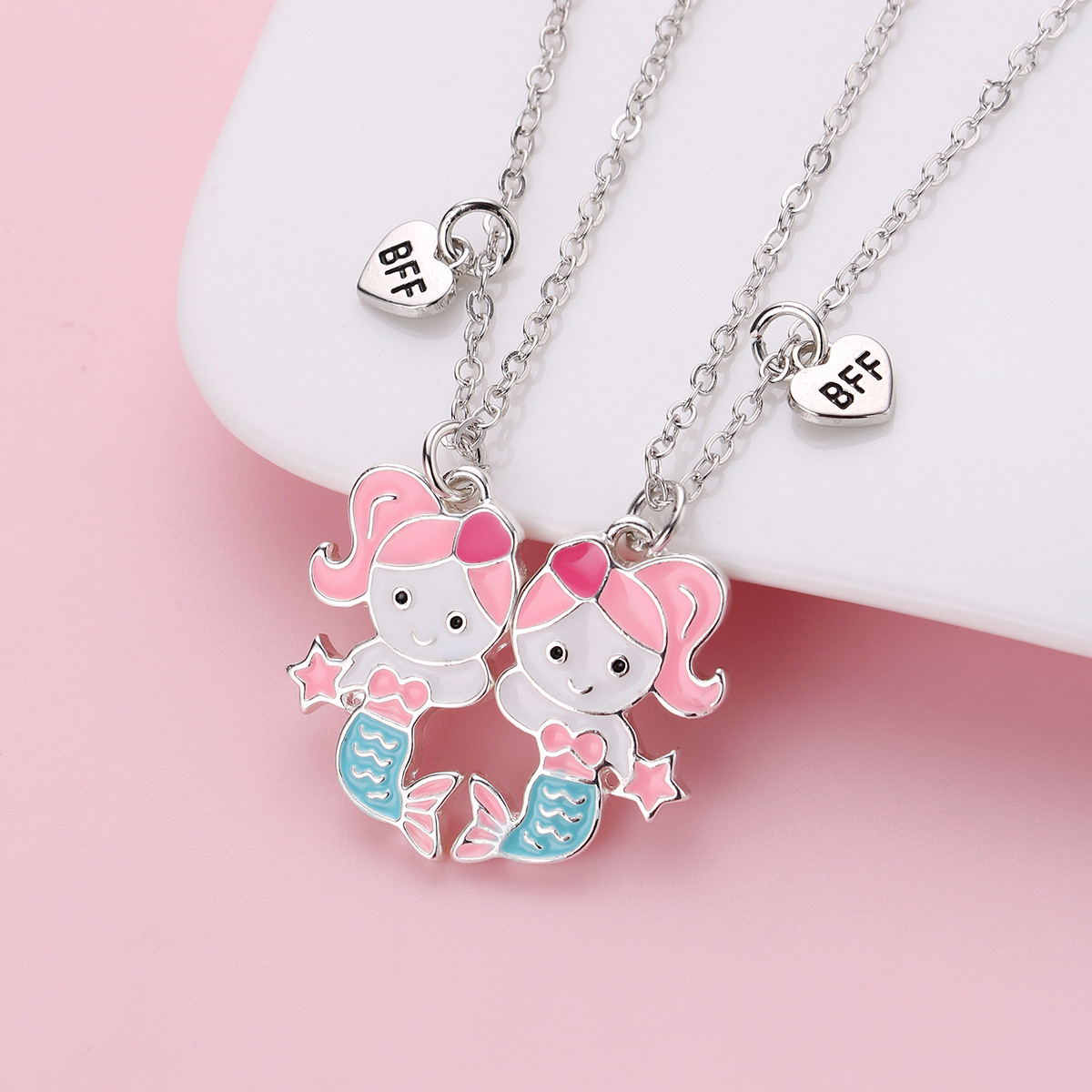 Cartoon Style Cute Animal Mermaid Alloy Plating Girl's Pendant Necklace display picture 15