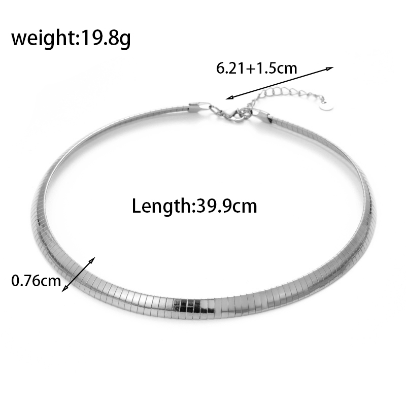 Simple Style Streetwear Solid Color Stainless Steel Plating 18k Gold Plated Bracelets Necklace display picture 2