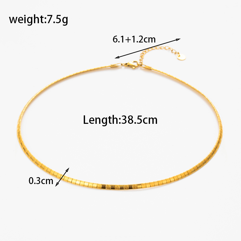 Simple Style Streetwear Solid Color Stainless Steel Plating 18k Gold Plated Bracelets Necklace display picture 7