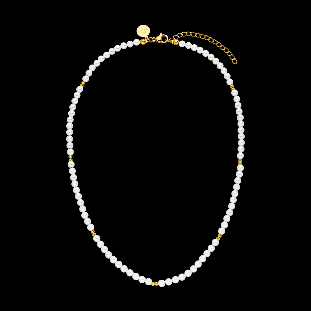 Elegant Classic Style Round Stainless Steel Shell Pearls Beaded Plating 18k Gold Plated Women's Bracelets Necklace display picture 7