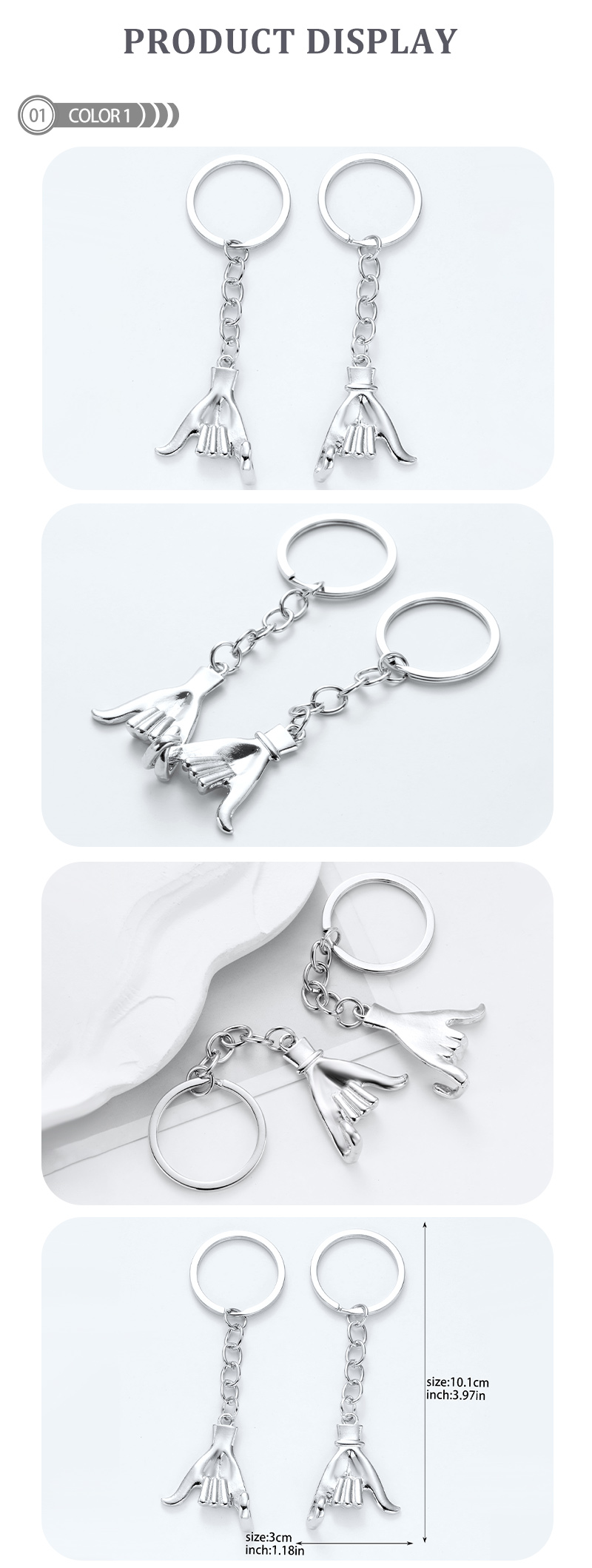 Simple Style Hand Alloy Plating Bag Pendant Keychain display picture 2