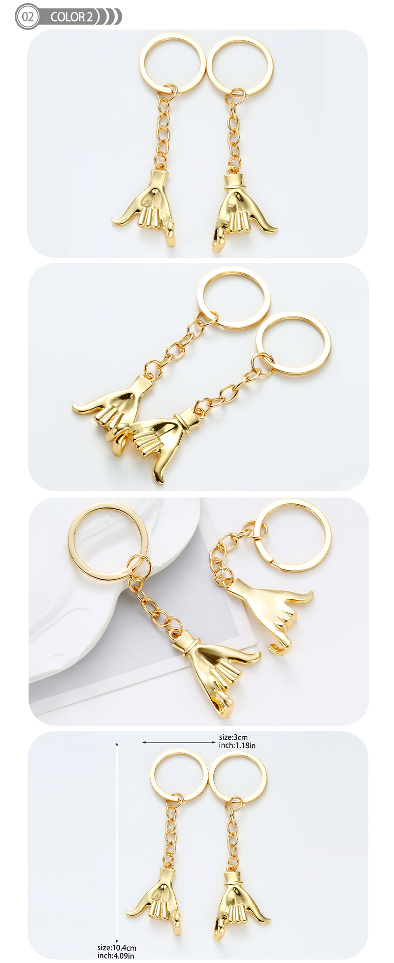 Simple Style Hand Alloy Plating Bag Pendant Keychain display picture 3