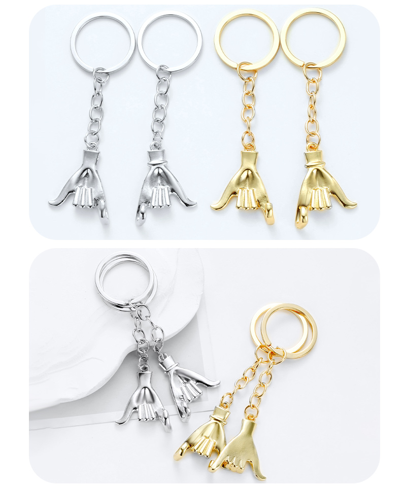 Simple Style Hand Alloy Plating Bag Pendant Keychain display picture 4
