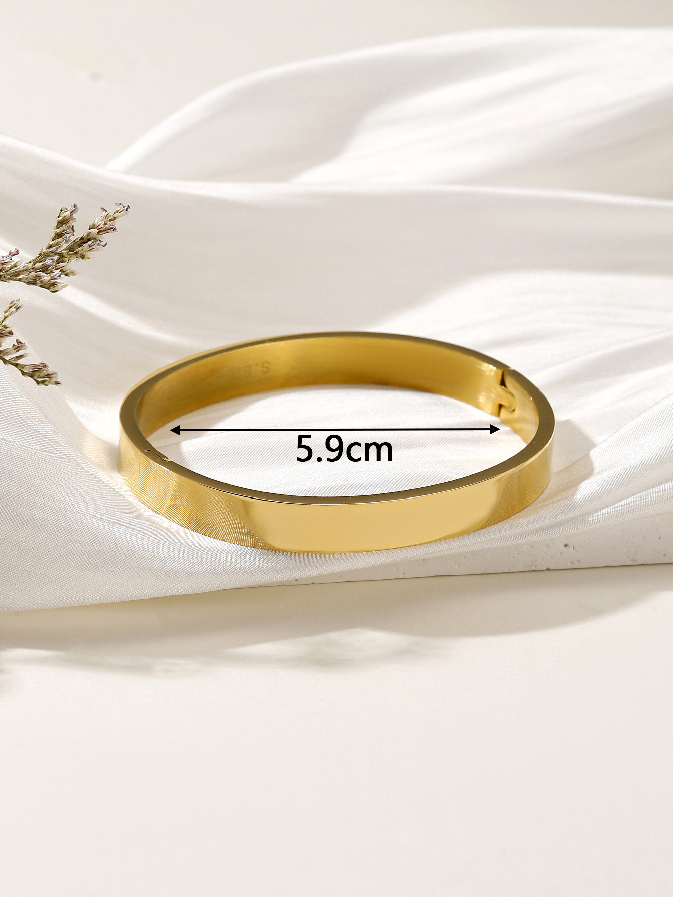 Basic Round Stainless Steel Plating Bangle display picture 1