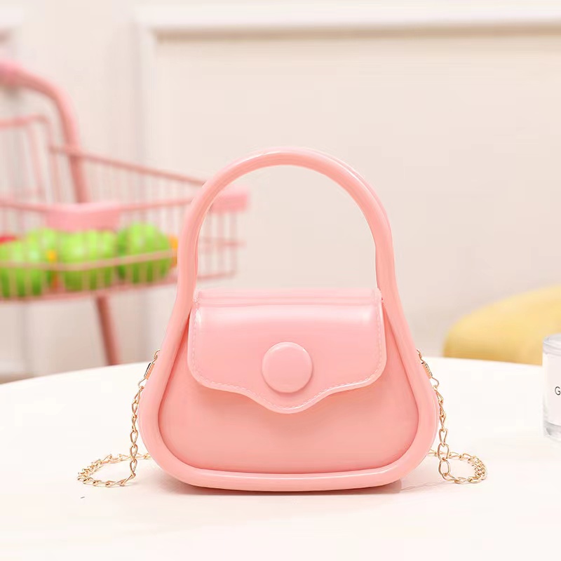 Women's Pvc Solid Color Cute Shell Flip Cover Jelly Bag display picture 5