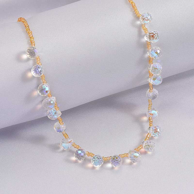 Sweet Simple Style Geometric Artificial Crystal Beaded Women's Necklace display picture 5